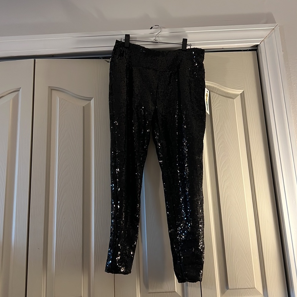 Tipsy Elves black sequin leggings